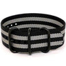 Bond Ballistic Nylon Military Single Piece Strap On A PVD Buckle By DaLuca Straps.