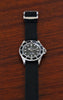 Braided Nylon Perlon Watch Strap Black Polished Buckle Wood Long By DaLuca Straps.