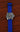 Braided Nylon Perlon Watch Strap Blue Blue PVD Buckle Long By DaLuca Straps.