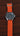 Stunning Braided Nylon Perlon Watch Strap Orange Polished Buckle Main By DaLuca Straps.
