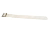 Braided Nylon Perlon Watch Strap White Polished Buckle Main By DaLuca Straps.