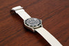 Stunning Braided Nylon Perlon Watch Strap White Polished Buckle Main By DaLuca Straps.