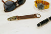 Keychain Made From Genuine Horween Brown Chromexcel Leather and Antique Brass Hardware by DaLuca Straps.