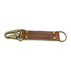 Handmade Keychain Made From Genuine Horween Brown Chromexcel Leather and Antique Brass Hardware by DaLuca Straps.