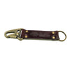 Handmade Keychain Made From Genuine Horween Color 8 Shell Cordovan Leather and Antique Brass Hardware by DaLuca Straps.