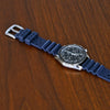 Lifestyle Of A Cousteau Rubber FKM Watch Strap In Blue By DaLuca Straps.