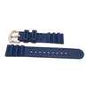 Cousteau Rubber FKM Watch Strap In Blue By DaLuca Straps.
