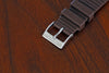 The Buckle Of Our Racer Rubber FKM Watch Strap In Brown by DaLuca Straps.