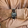 Goldfinger Ballistic Nylon Military Watch Strap With A Matte Silver Buckle By DaLuca Straps.
