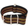 Goldfinger Ballistic Nylon Military Watch Strap With A Matte Silver Buckle By DaLuca Straps.