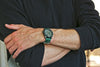 Single Piece Green Ballistic Nylon Military Watch Band Matte By DaLuca Straps.