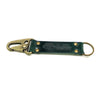 Handmade Keychain Made From Genuine Horween Green Shell Cordovan Leather and Antique Brass Hardware by DaLuca Straps.