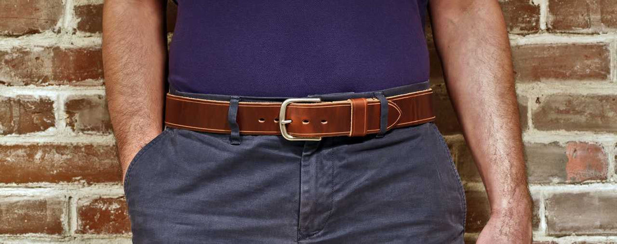 Our Genuine Horween Brown Chromexcel Leather Belt That Is Handmade In USA by DaLuca Straps.