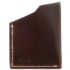Back Of An Angle Wallet Made From Genuine Horween Brown Chromexcel Leather by DaLuca Straps.