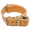 A Leather Military Watch Strap Horween Natural Essex Matte By DaLuca Straps.
