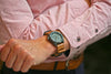 Horween Natural Shell Cordovan On A Seiko Pink Shirt By DaLuca Straps.