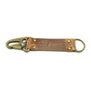 Handmade Keychain Made From Genuine Horween Natural Chromexcel Leather and Antique Brass Hardware by DaLuca Straps.