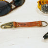 Horween Leather V2 Key Chain - (Antique Brass)
