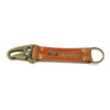 Handmade Keychain Made From Genuine Horween Natural Shell Cordovan Leather and Antique Brass Hardware by DaLuca Straps.