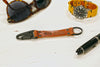 Keychain Made From Genuine Horween Natural Shell Cordovan Leather and Black PVD Hardware by DaLuca Straps.
