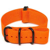 Orange Ballistic Nylon Military Watch Strap With A PVD Buckle By DaLuca Straps.