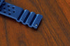 Cousteau Rubber FKM Watch Strap In Blue By DaLuca Straps.