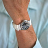 Stunning Braided Nylon Perlon Watch Strap White Polished Buckle Main By DaLuca Straps.
