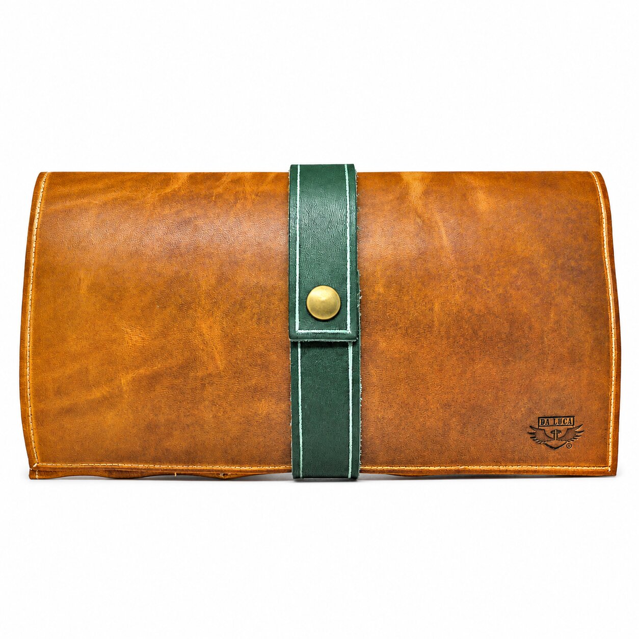 A Handmade Travel Watch Case From Genuine Horween Natural Dublin Leather By DaLuca Straps.